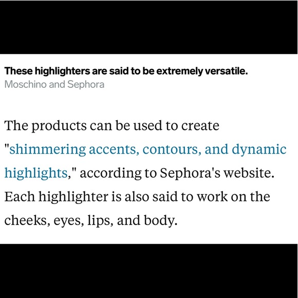 MOSCHINO x SEPHORA LIMITED ED. COLLABORATION: Highlighter Trio Set—NWT - Picture 12 of 13